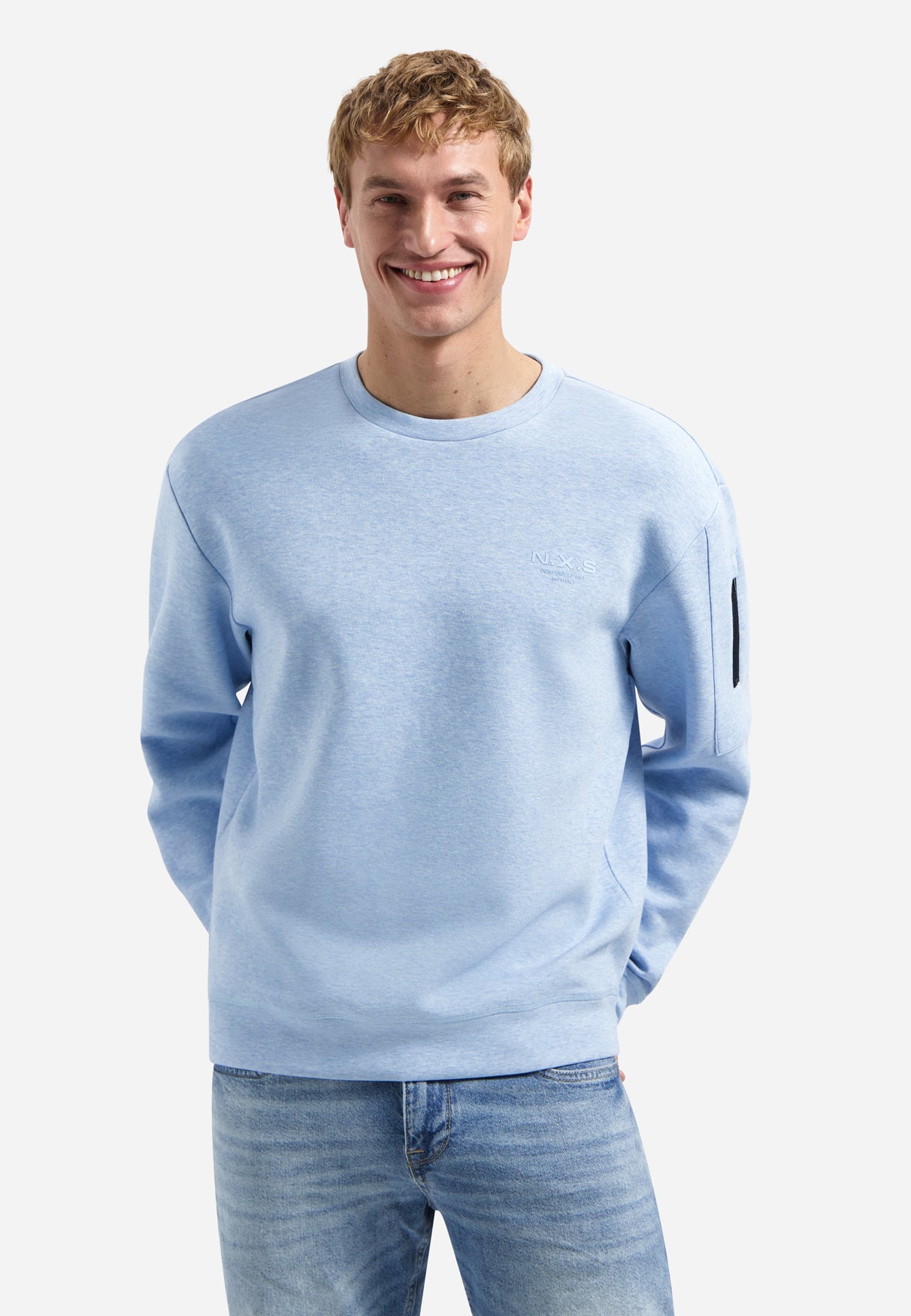 Mélange sweater | Blue