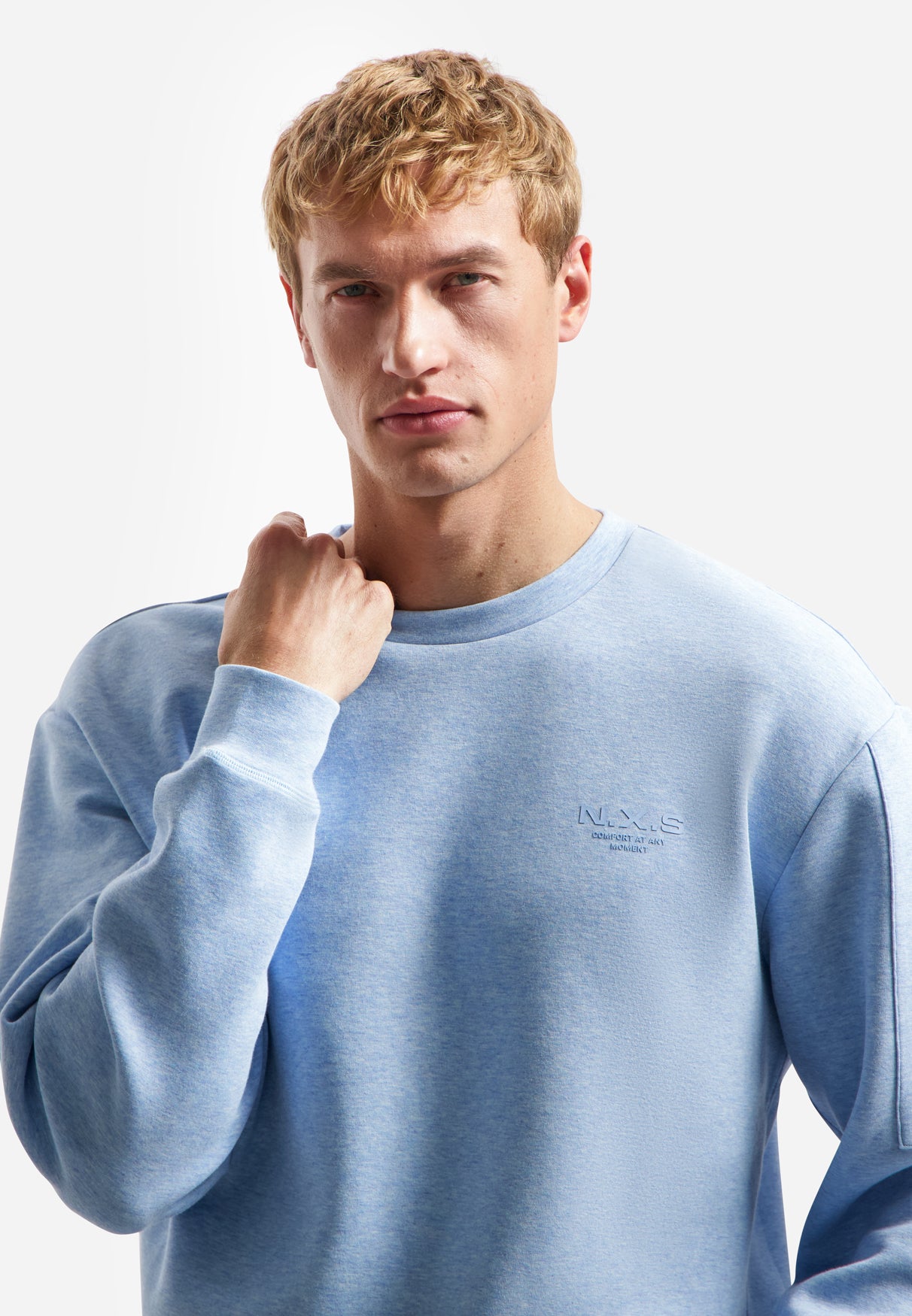 Melange-Pullover | Blue