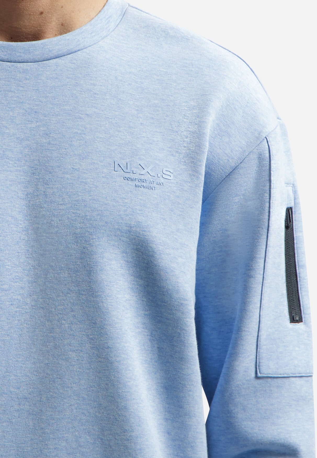 Melange-Pullover | Blue