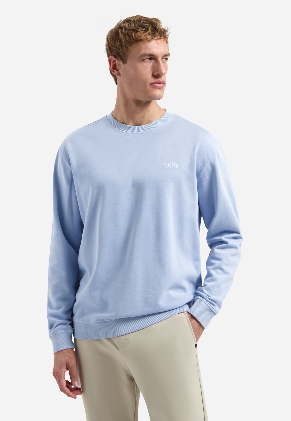 Pullover mit Garment-Dyeing-Verfahren | Blue