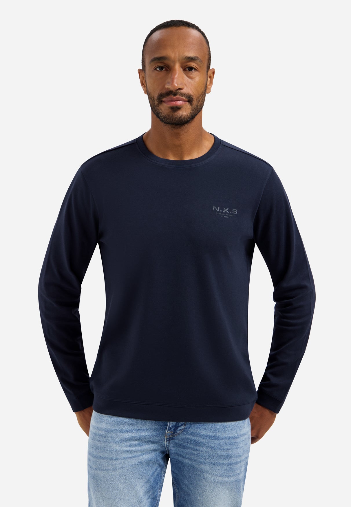 Interlock long-sleeved T-shirt. | Night