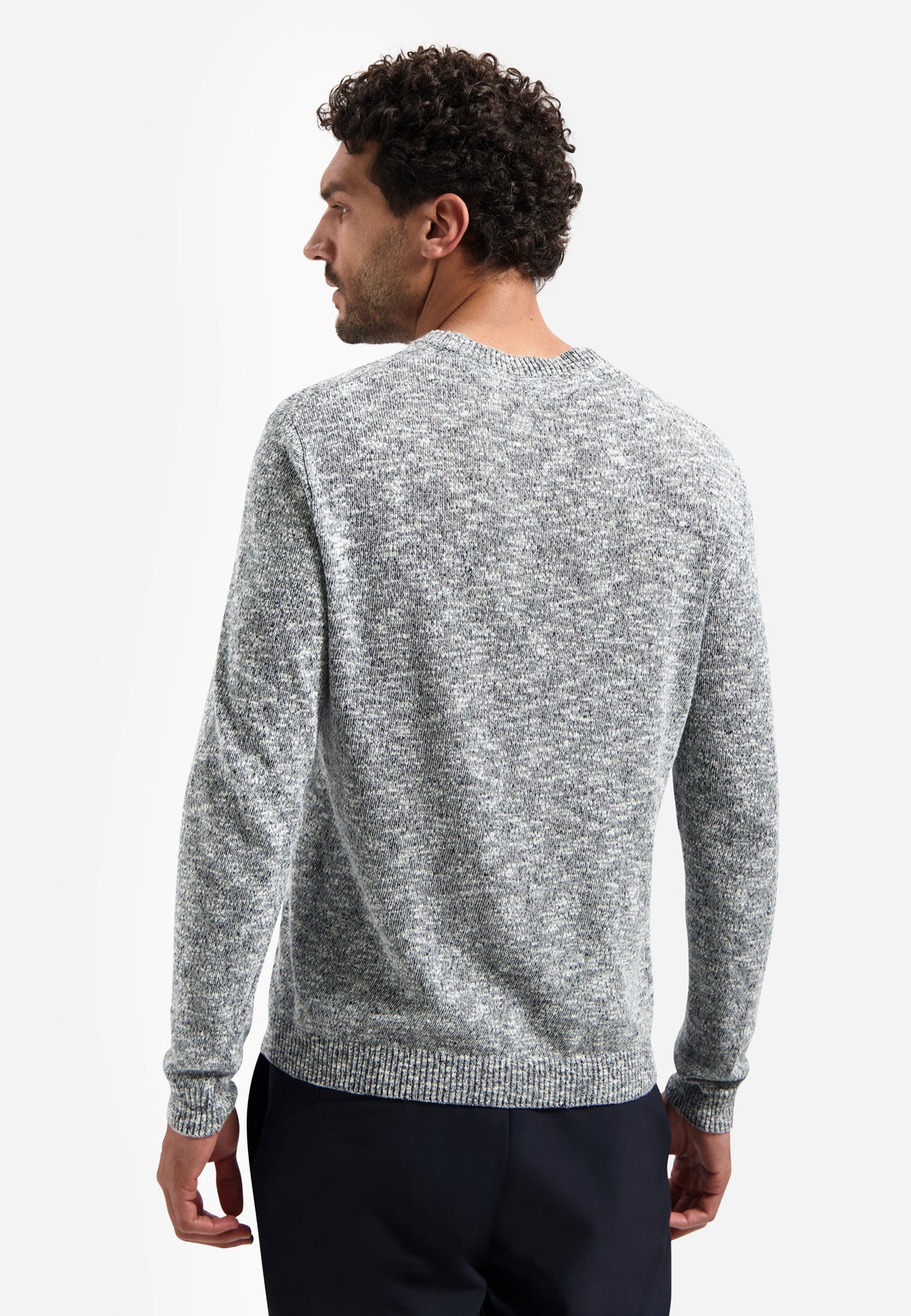 Melange-Slub-Pullover | Night