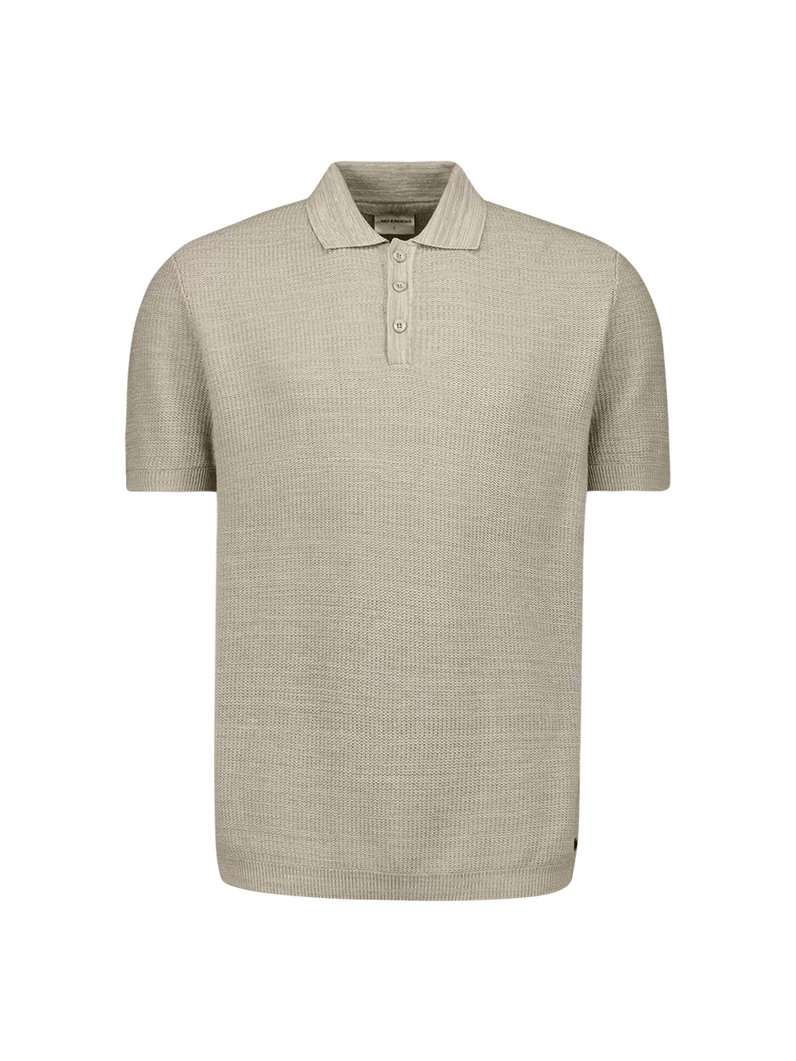 Strick-Poloshirt | Taupe