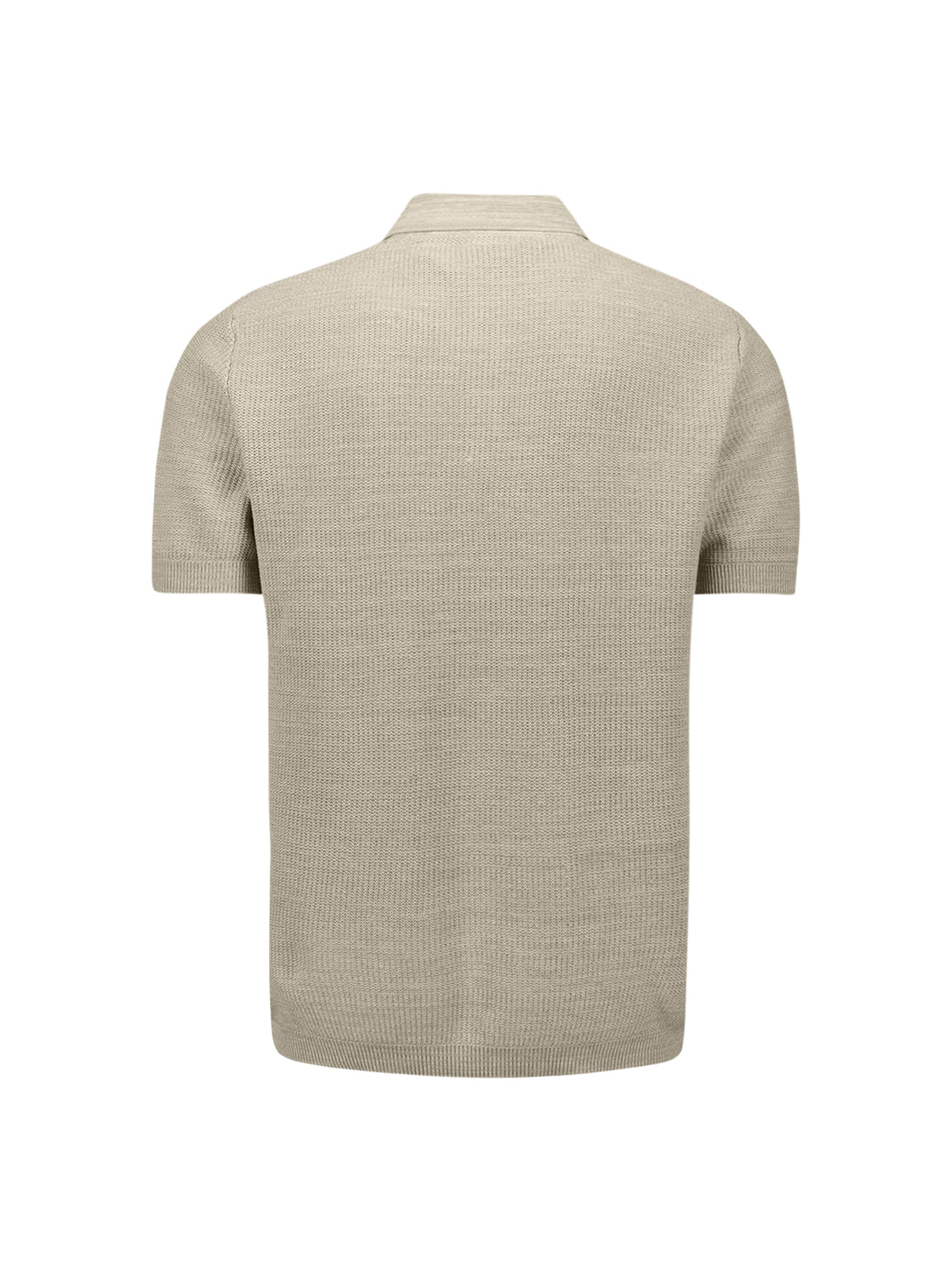 Strick-Poloshirt | Taupe