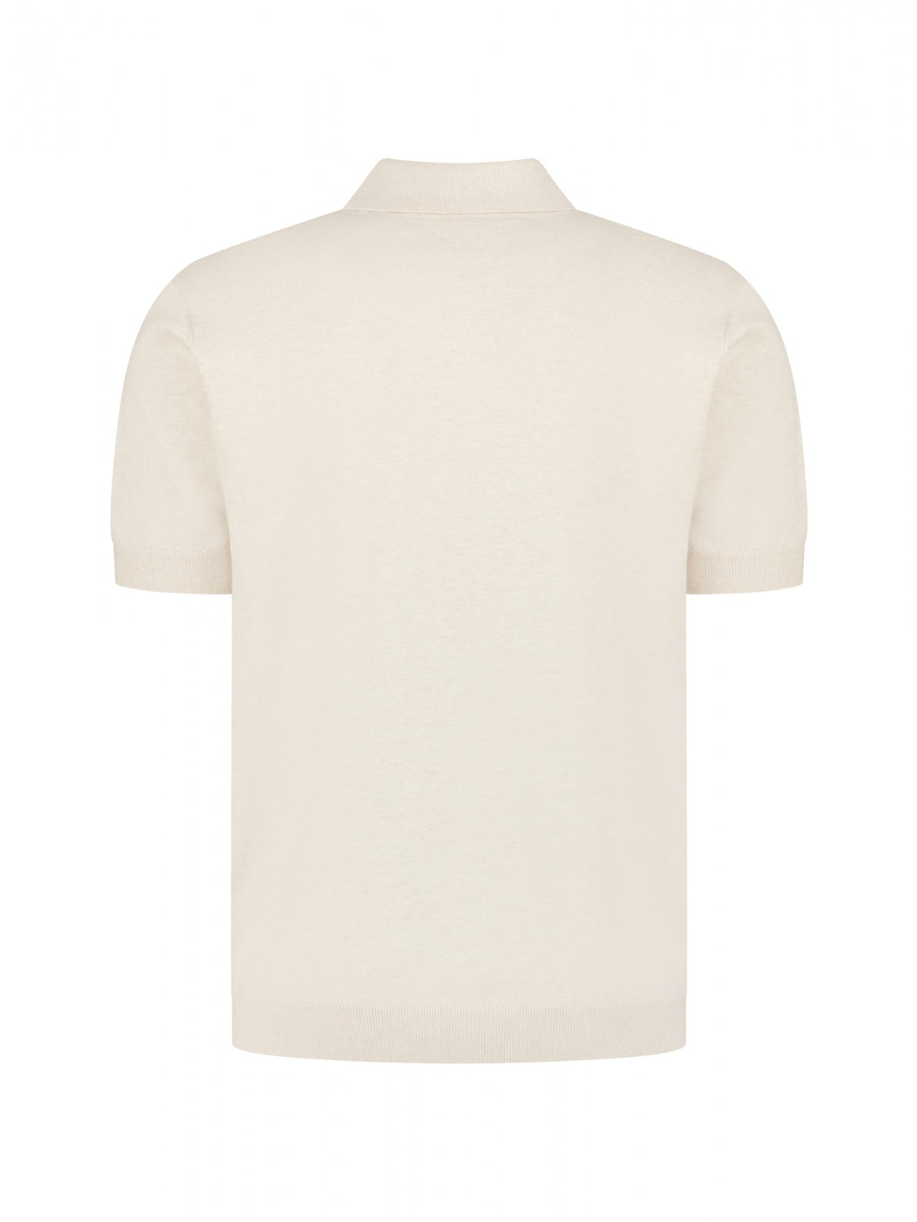 Poloshirt aus Strick mit V-Ausschnitt | Desert