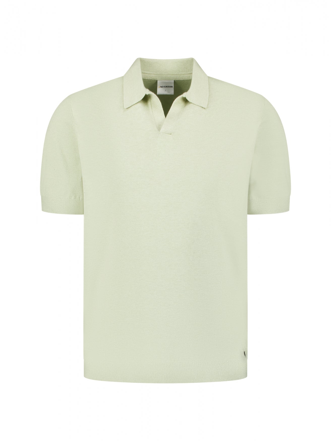 Poloshirt aus Strick mit V-Ausschnitt | Green