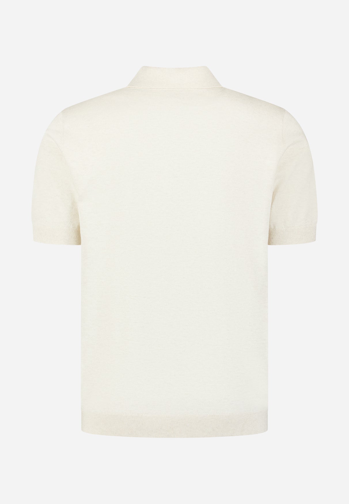 Poloshirt aus Strick mit V-Ausschnitt | Kit Melange