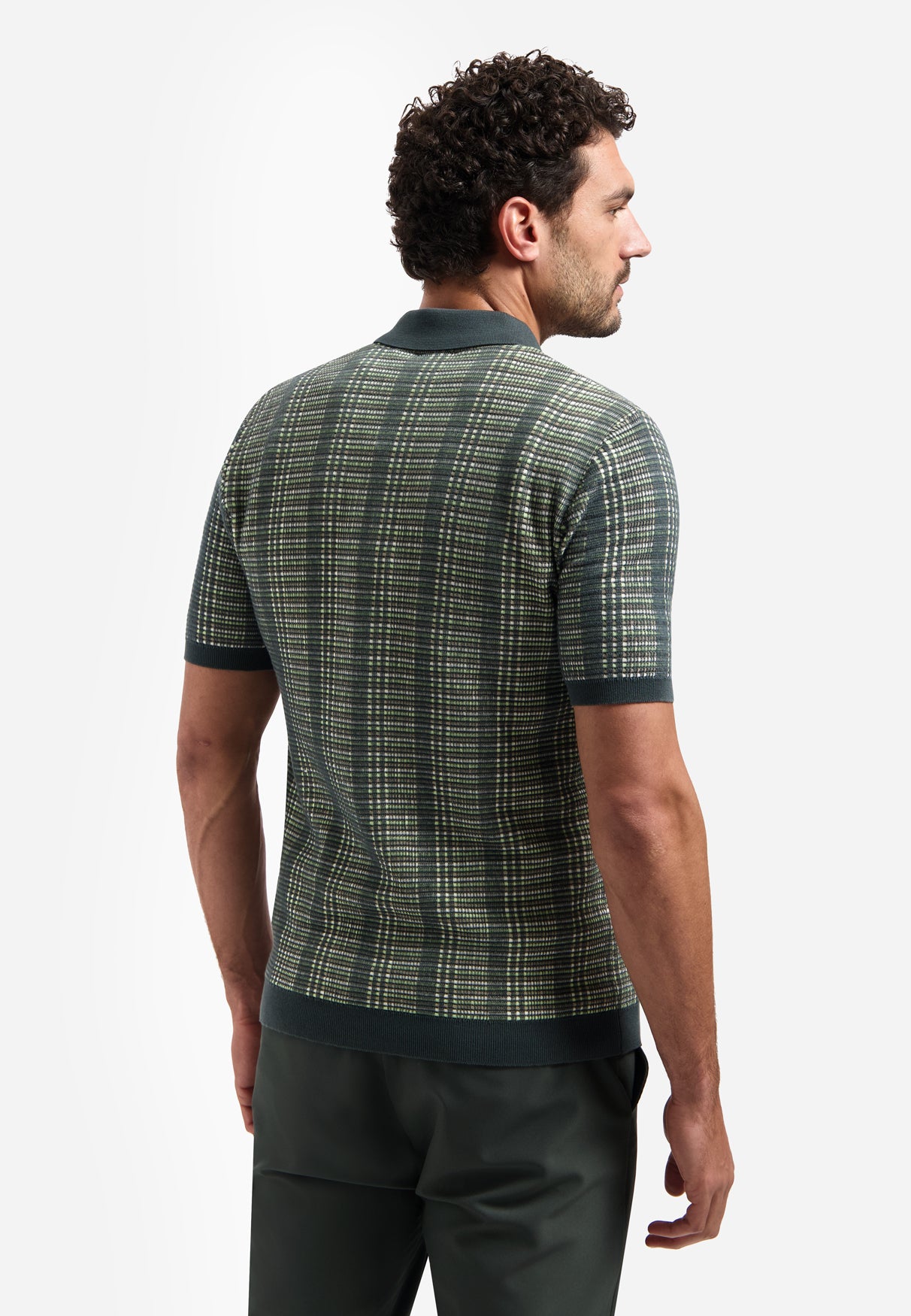 Strick-Poloshirt | Dark Steel