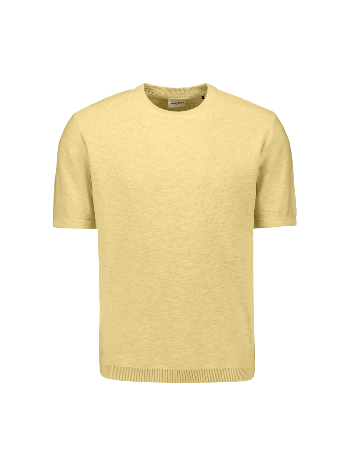 Strick-Slub-T-Shirt | Yellow