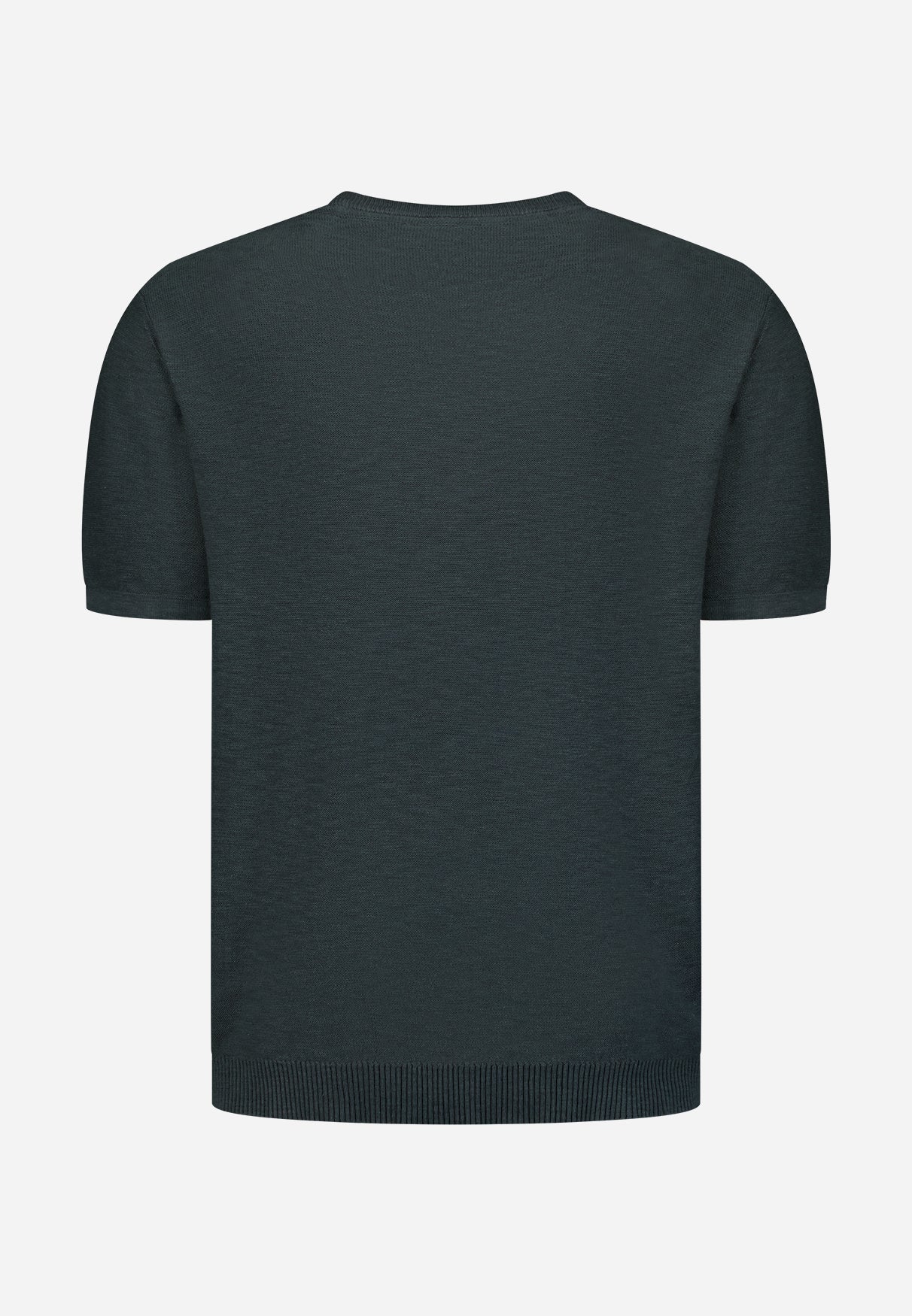 Strick-Slub-T-Shirt | Dark Steel