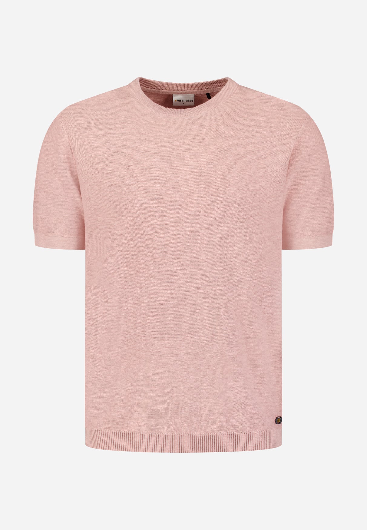 Knitted slub T-shirt | Light Mauve
