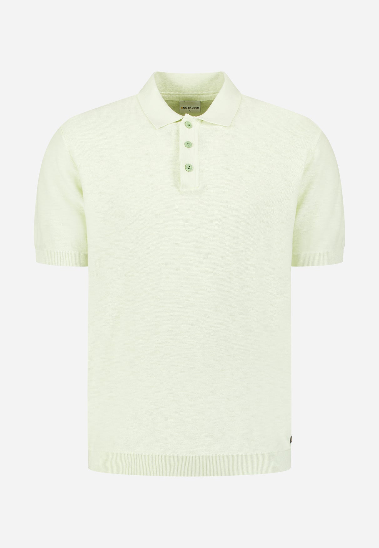 Strick-Slub-Poloshirt mit Knöpfen | Seagreen
