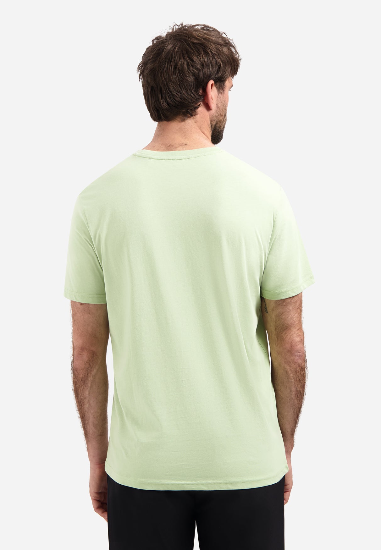 Einfarbiges Basic-T-Shirt mit Rundhalsausschnitt | Green