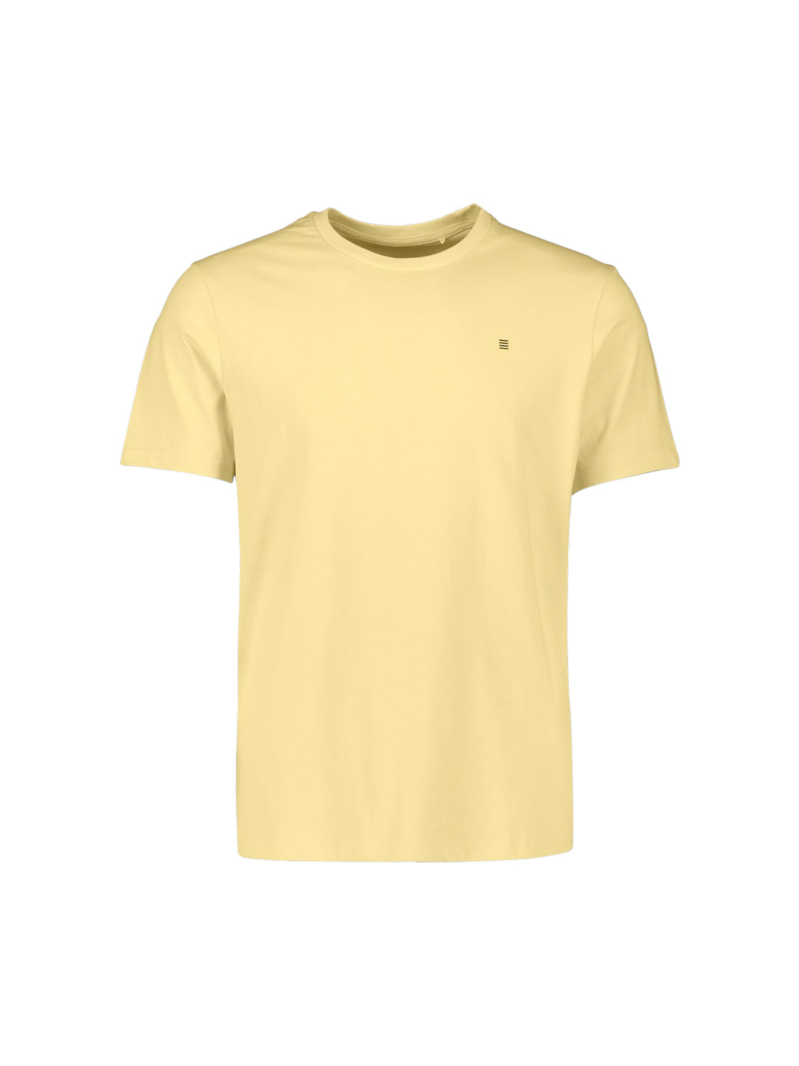 Einfarbiges Basic-T-Shirt mit Rundhalsausschnitt | Yellow