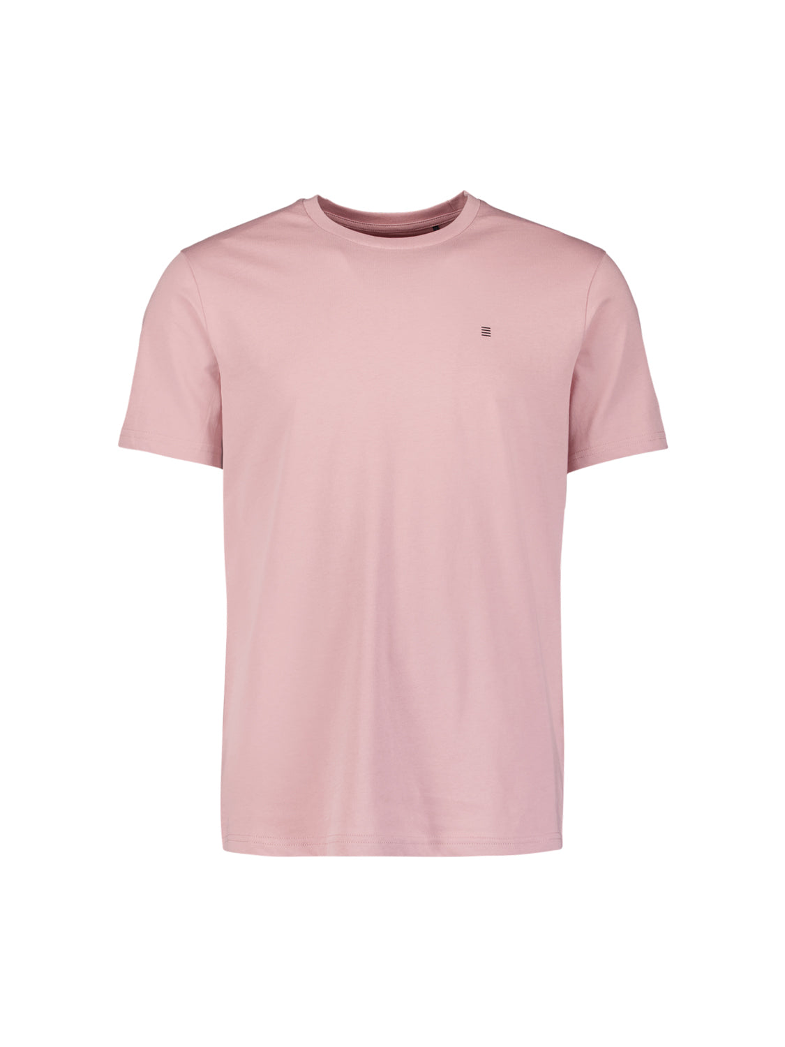Einfarbiges Basic-T-Shirt mit Rundhalsausschnitt | Light Mauve