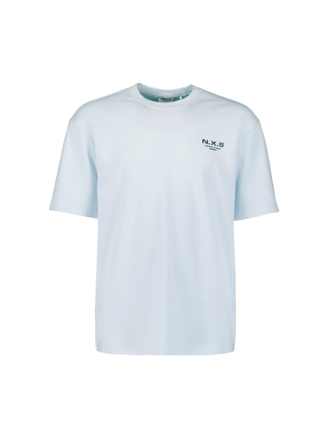 Schweres T-Shirt mit Rundhalsausschnitt. | Sky