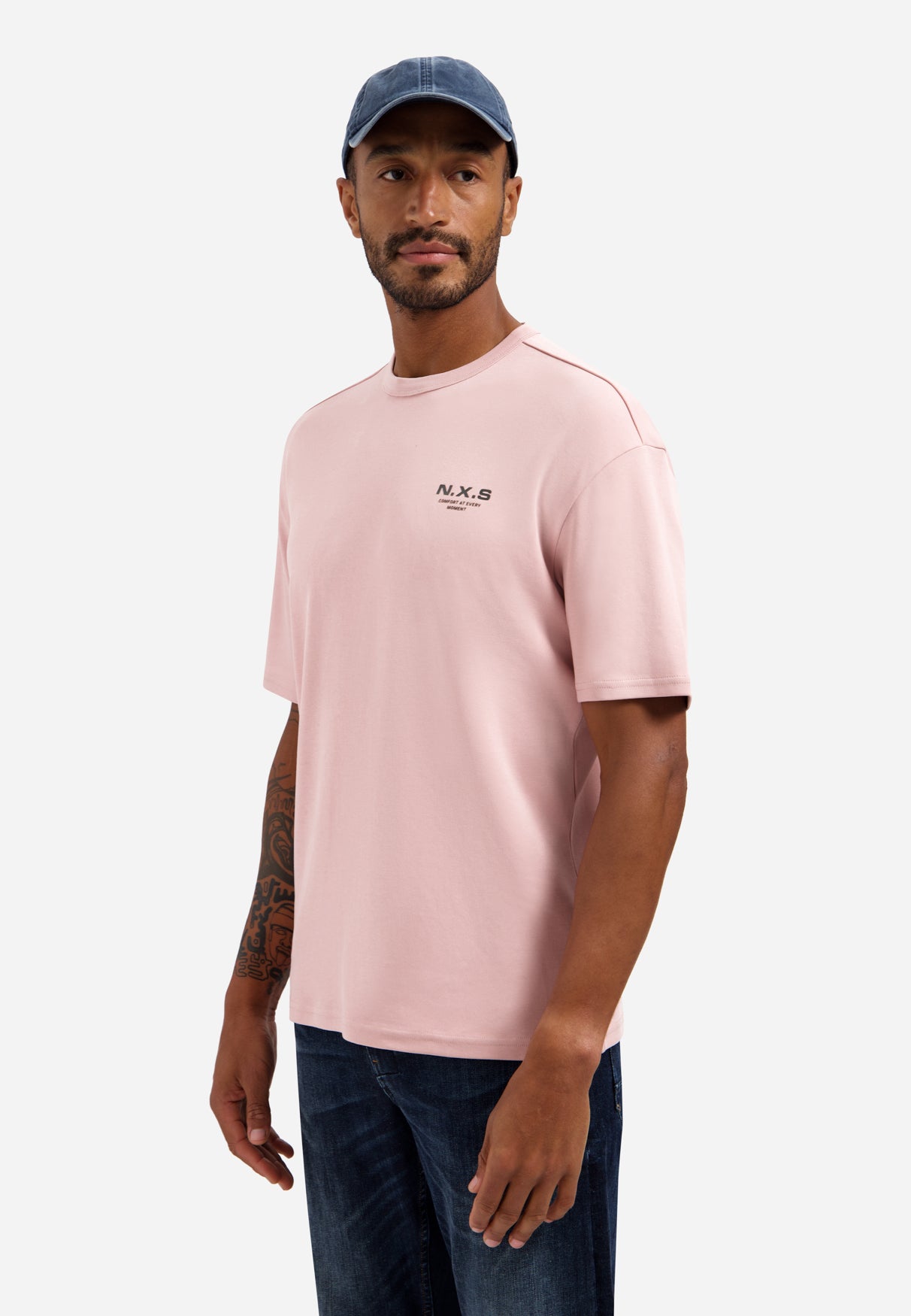Schweres T-Shirt mit Rundhalsausschnitt. | Light Mauve