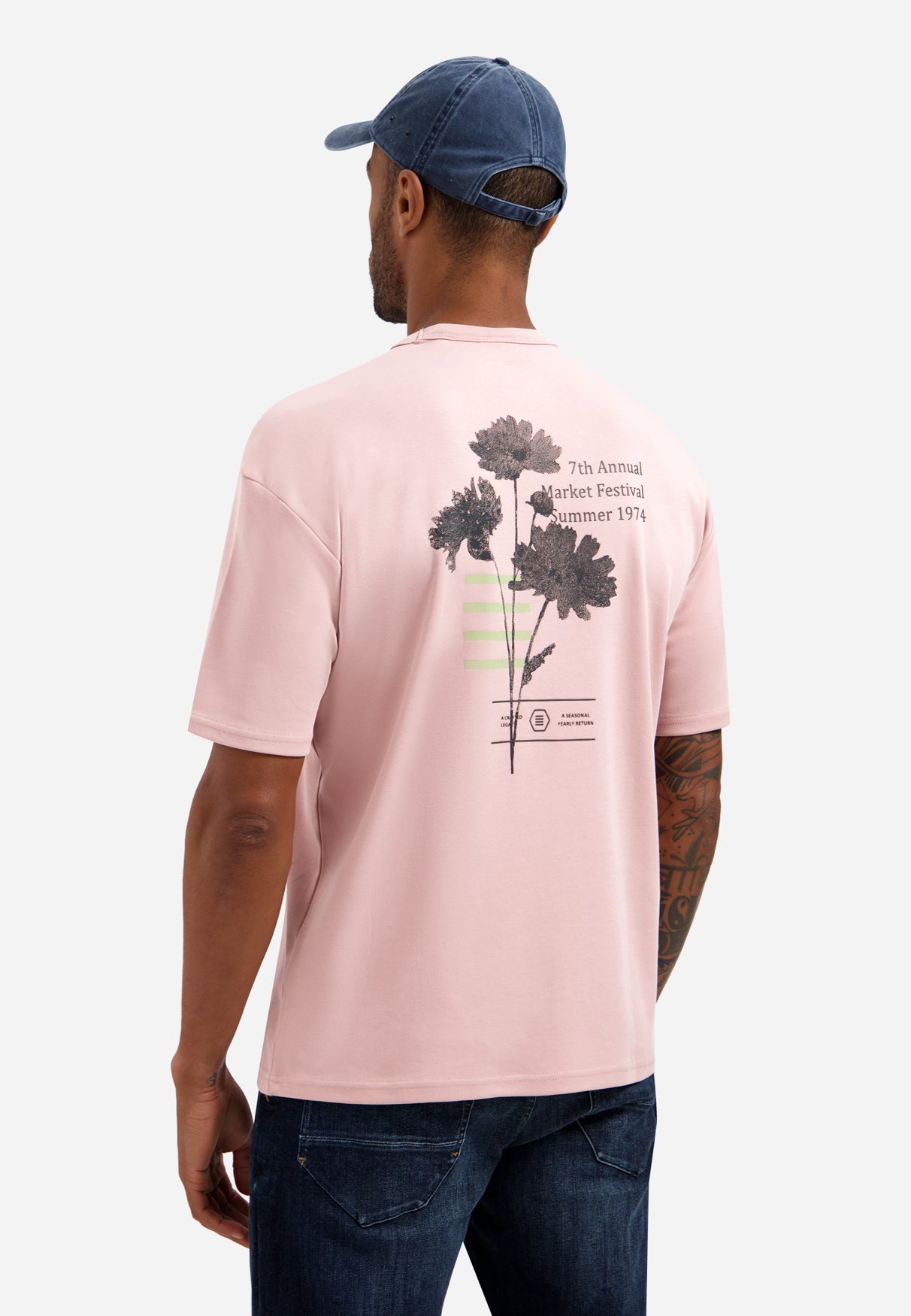 Schweres T-Shirt mit Rundhalsausschnitt | Light Mauve