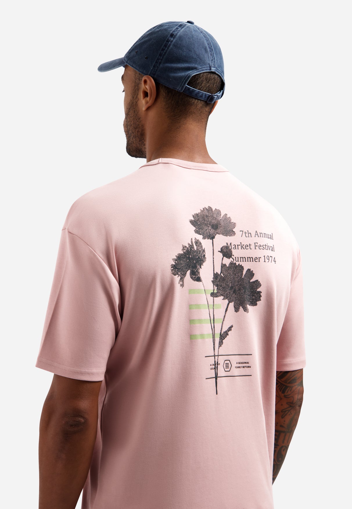 Schweres T-Shirt mit Rundhalsausschnitt | Light Mauve