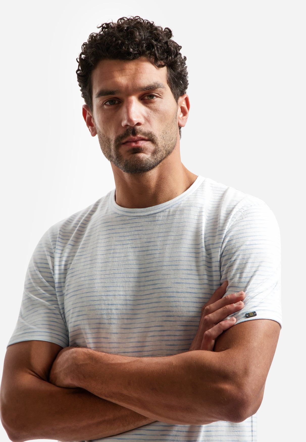 Gestreiftes T-Shirt mit Rundhalsausschnitt | Blue