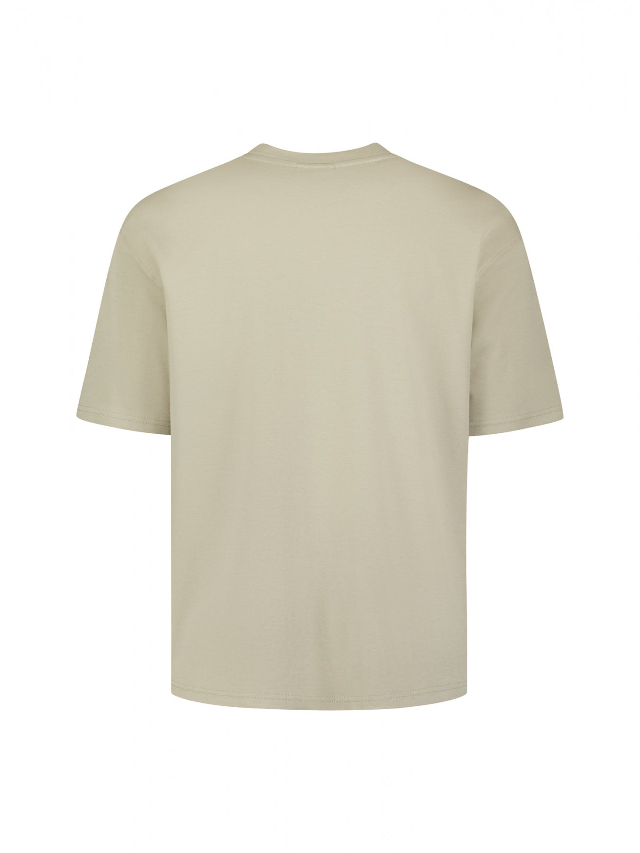 Interlock T-shirt with round neck | Taupe