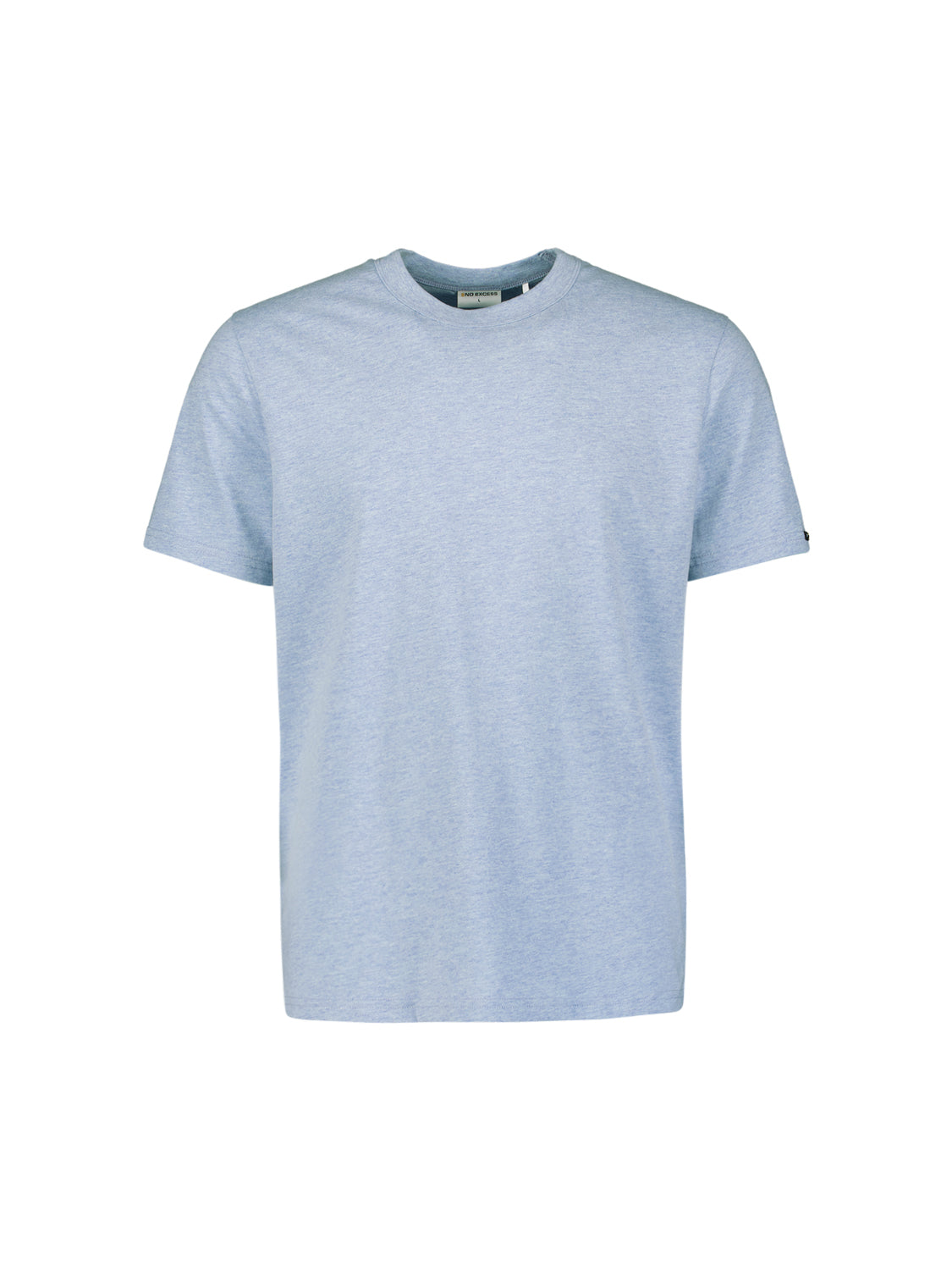 Melange-T-Shirt mit Rundhalsausschnitt. | Blue