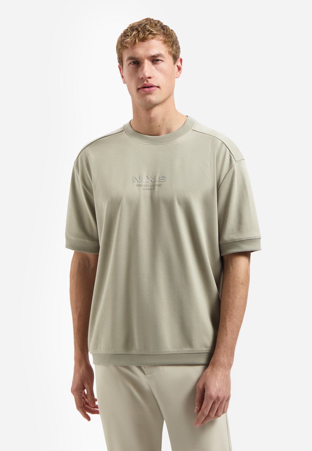 Interlock-Sweatshirt-T-Shirt | Taupe