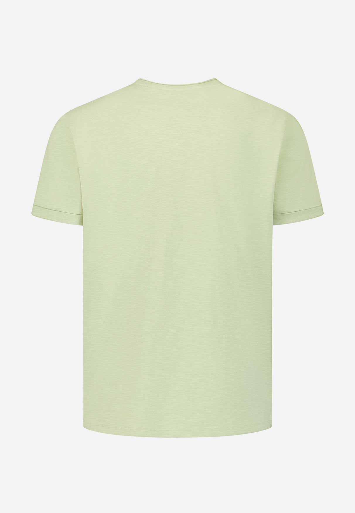 Slub T-shirt with round neck | Green