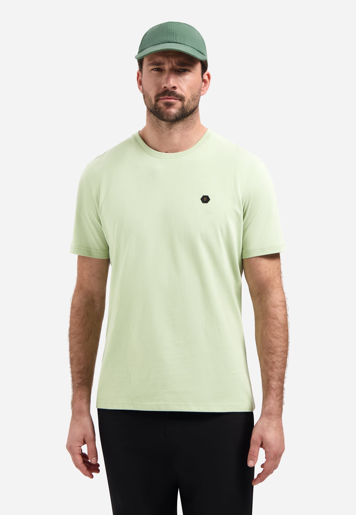 Peached-T-Shirt mit Rundhalsausschnitt | Green