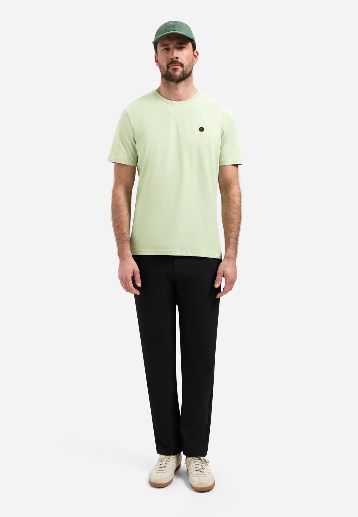 Peached-T-Shirt mit Rundhalsausschnitt | Green