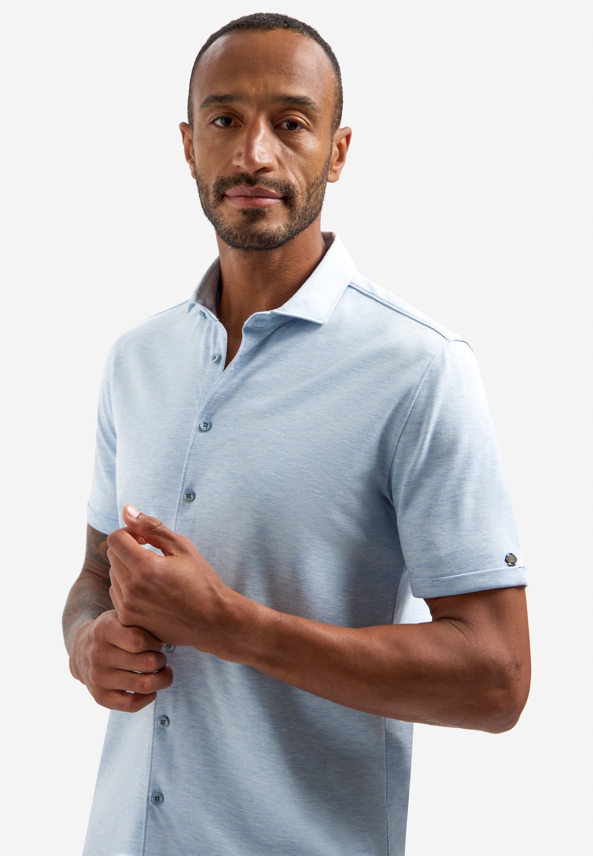 Poloshirt mit Knöpfen | Blau