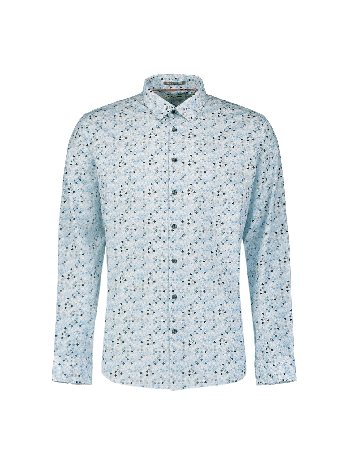 Shirt with microprint | Blue