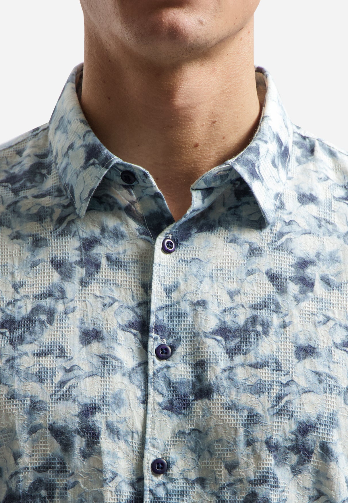 Hemd mit Blumenprint | Blue