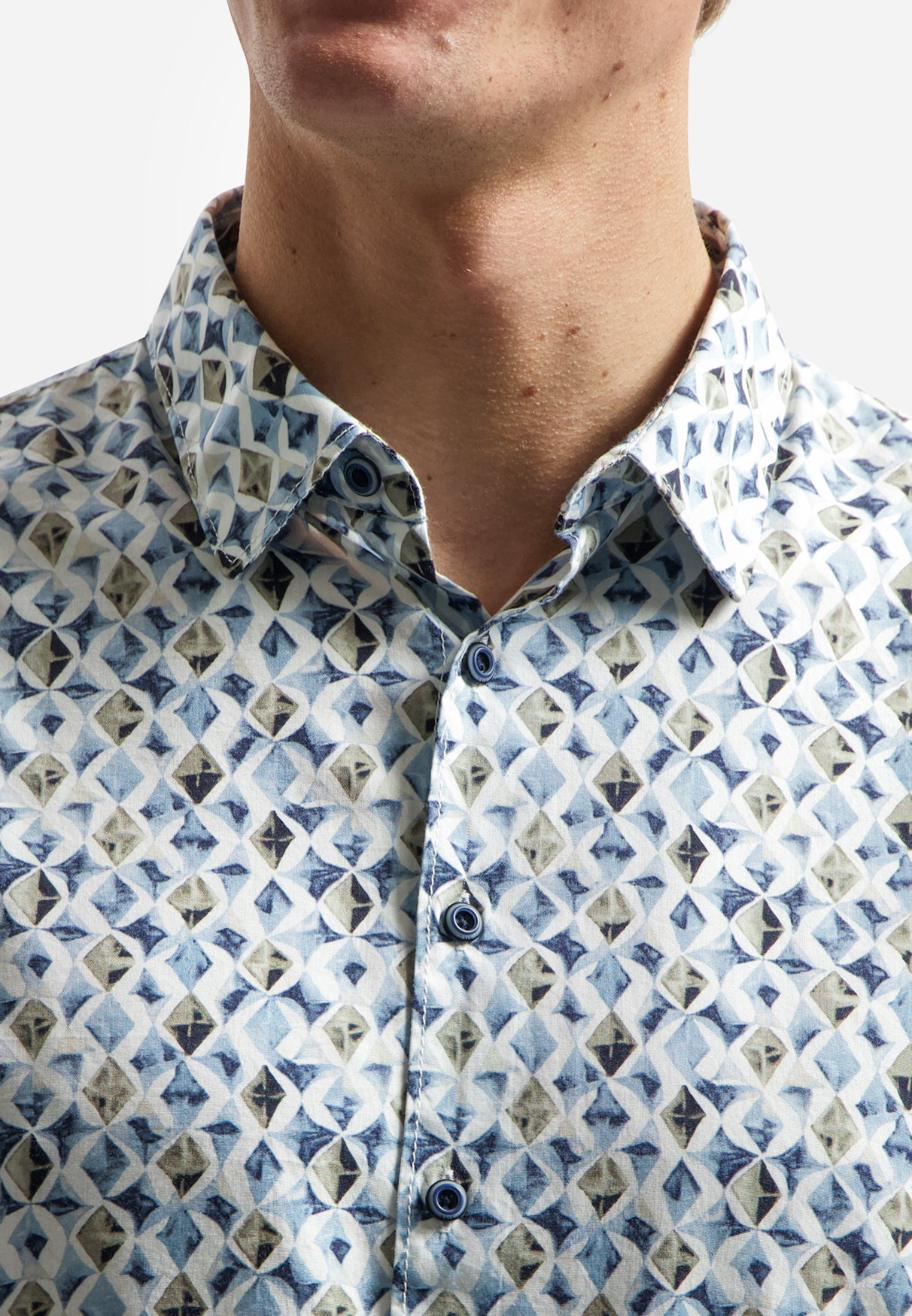 Hemd mit Allover-Print | Blue