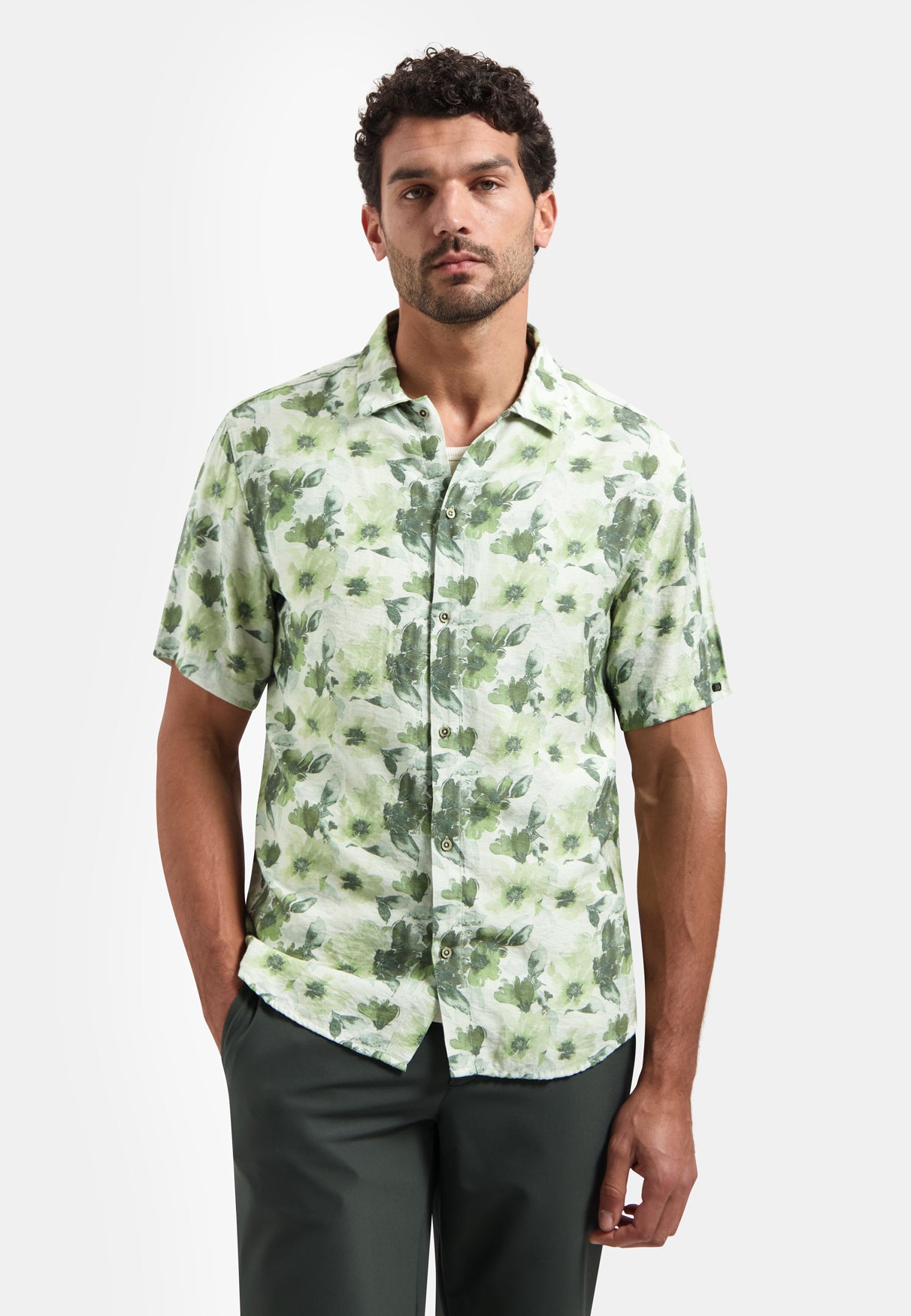 Bedrucktes Kurzarmhemd | Green