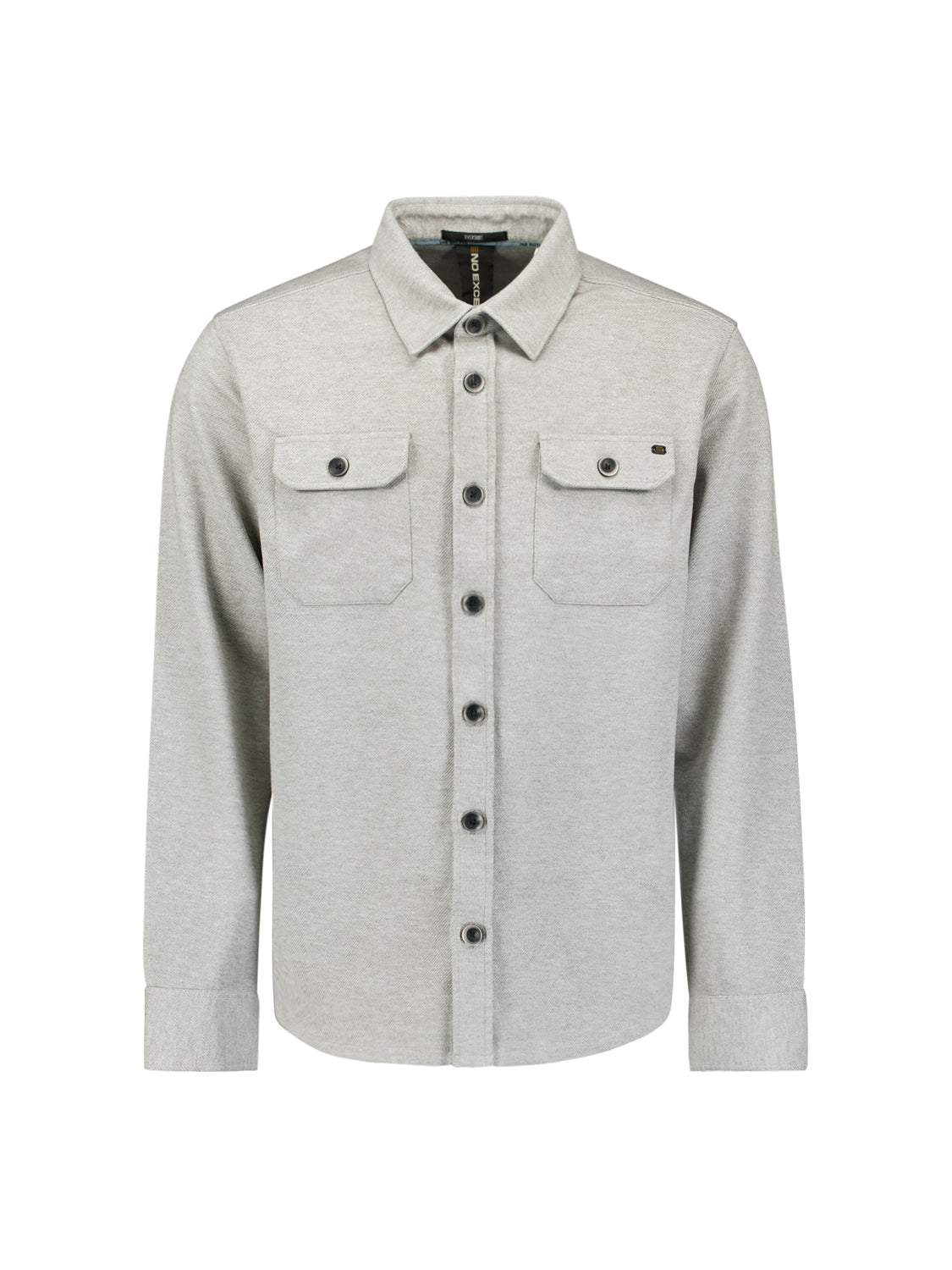 Jersey-Twill-Overshirt | Grey Melange
