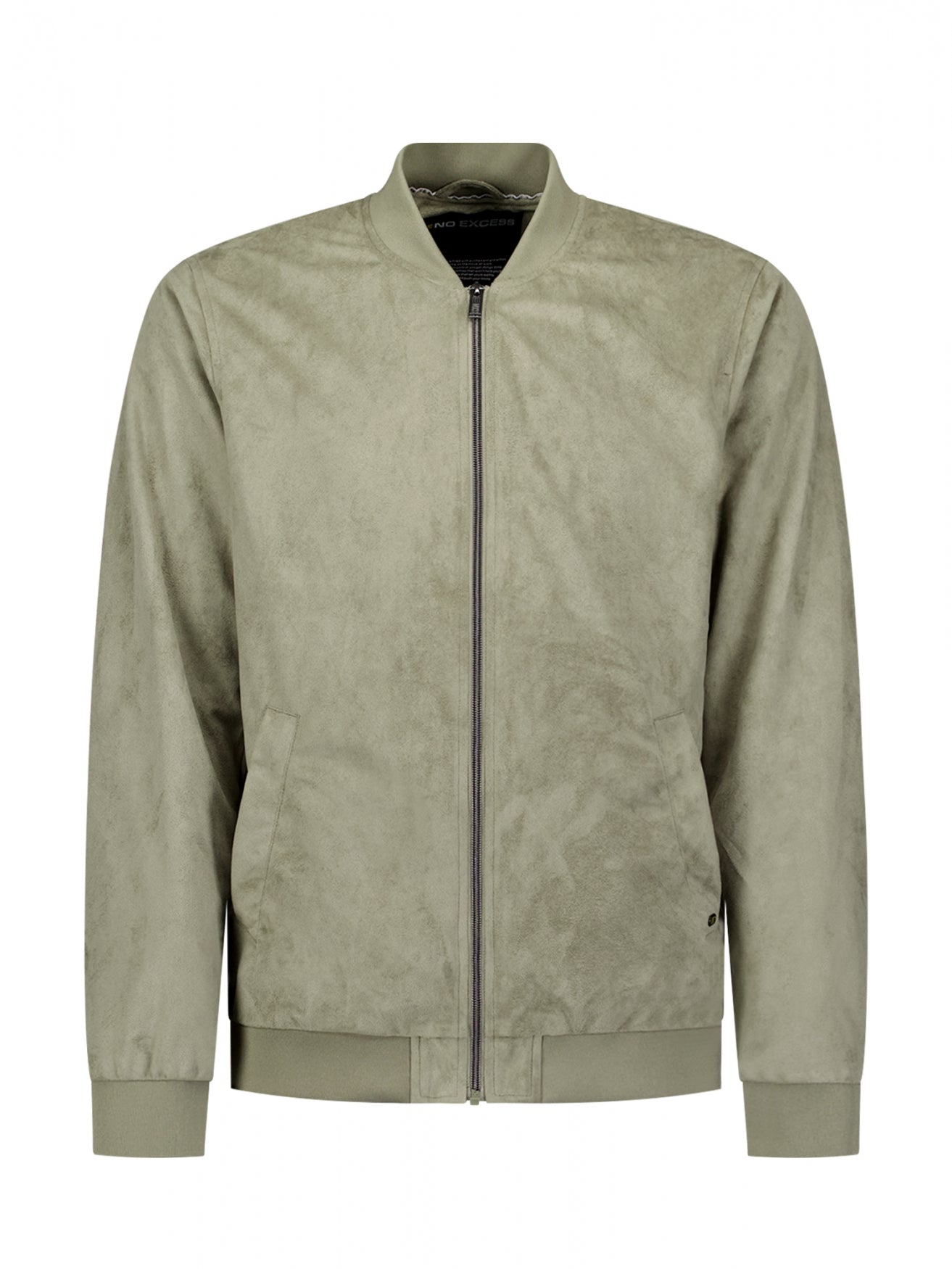 Suede-look bomber jacket | Light Moss