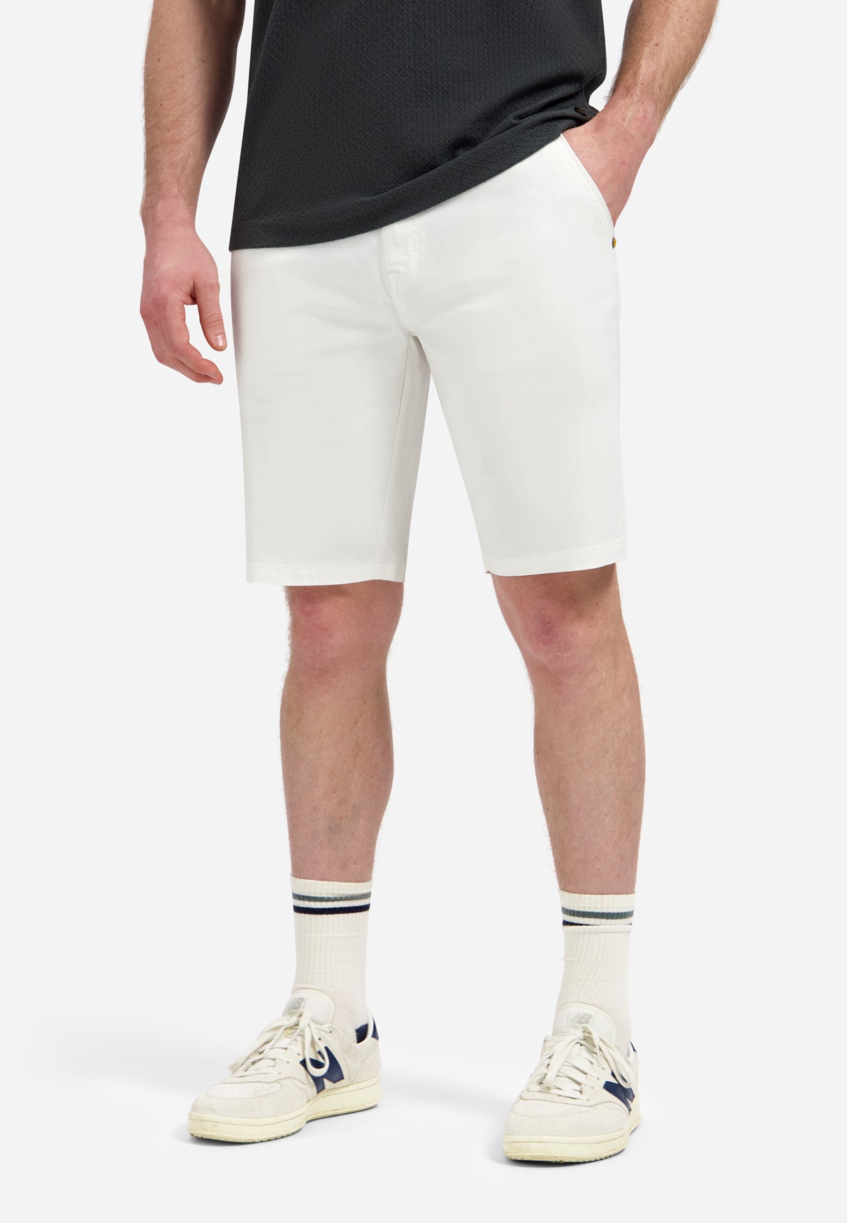 Stretch-Chinoshorts | White