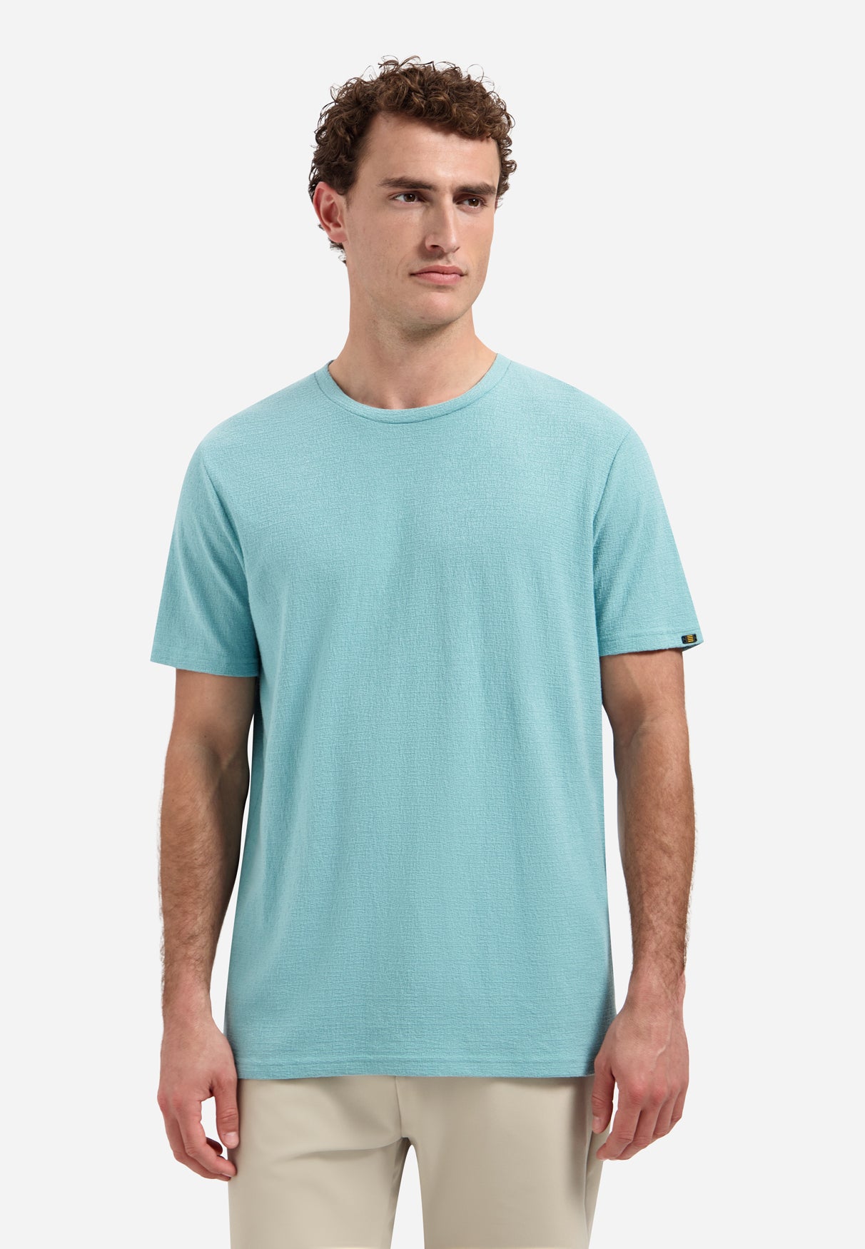 Kurzärmeliges T-Shirt mit Rundhalsausschnitt | Seablue