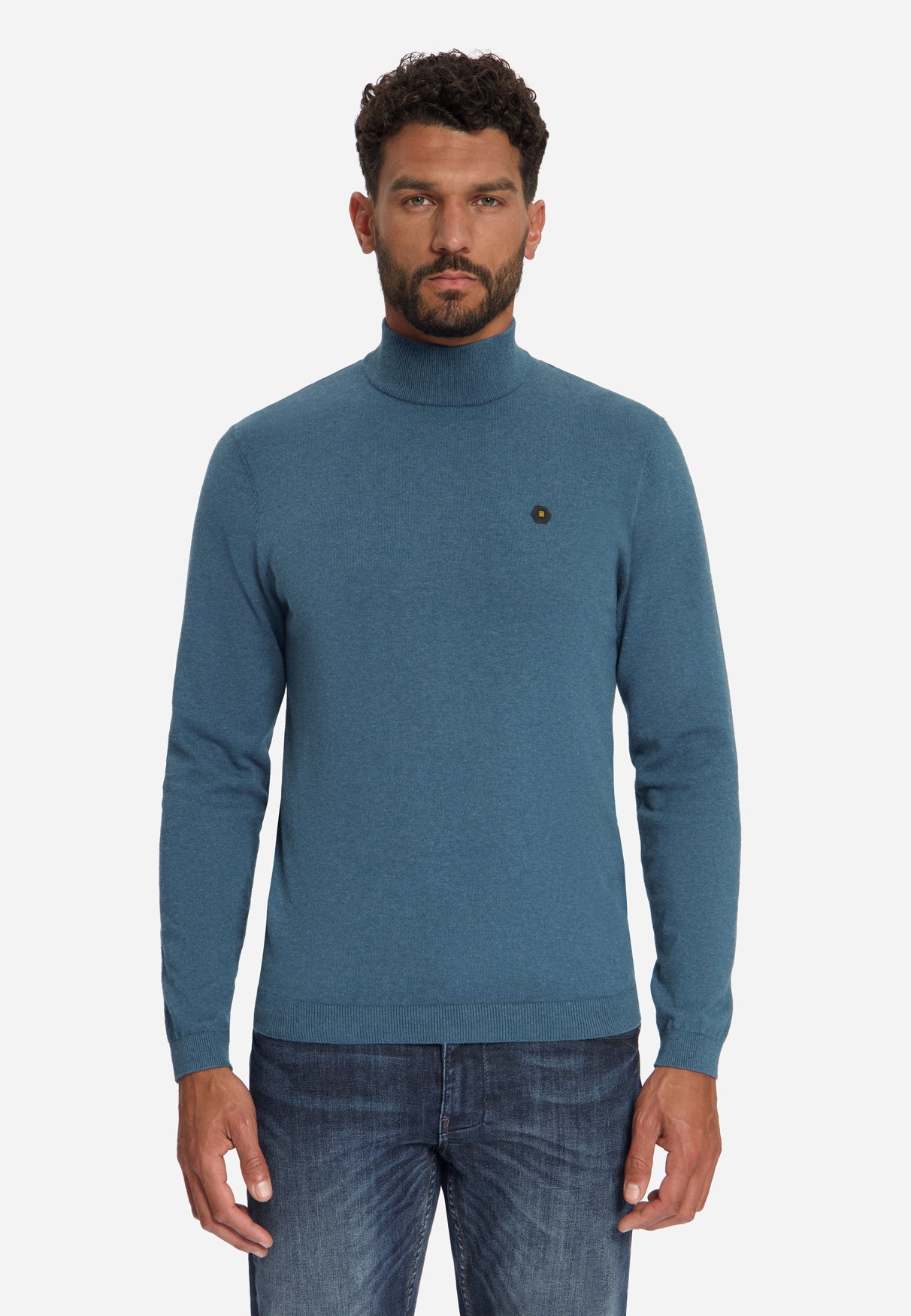Feinstrick-Rollkragenpullover | shadow blue