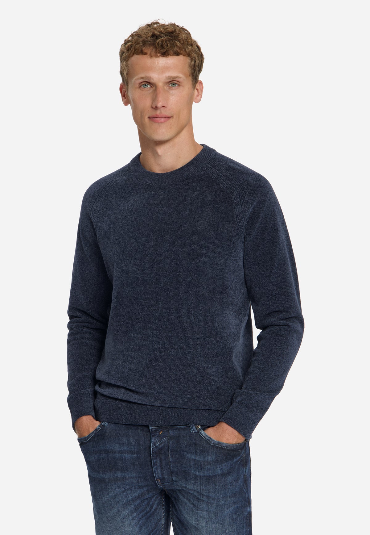 Chenille Strickpullover | Dark Night