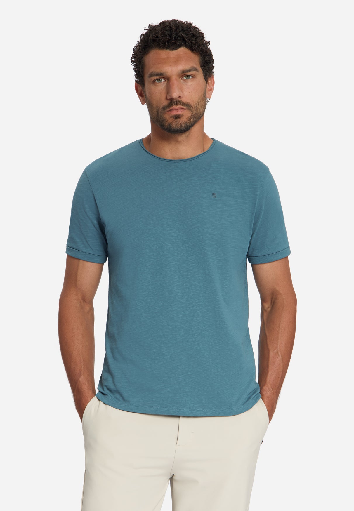 Slub T-Shirt aus Baumwolle | Shadow Blue