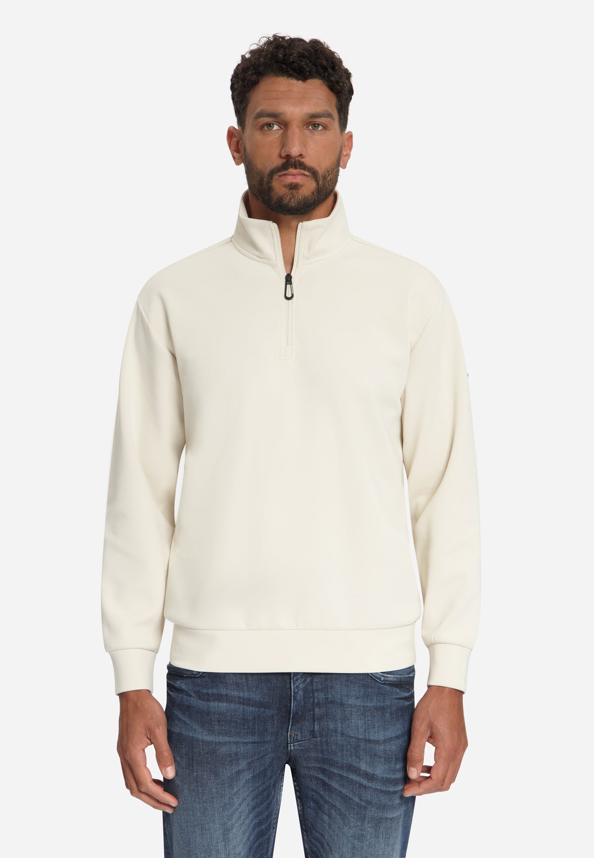 Half-Zip-Sweatshirt | Stone