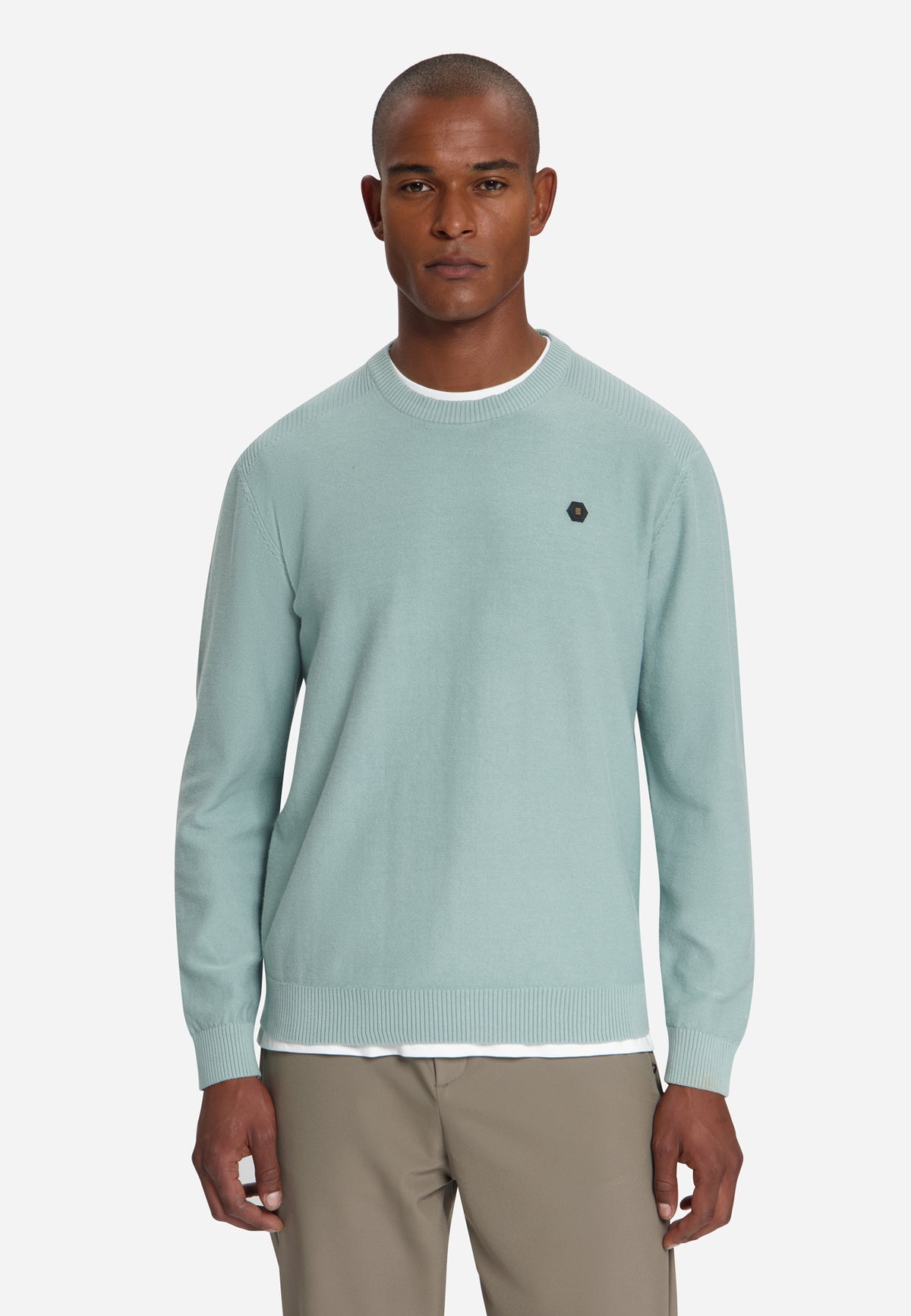 Pullover mit Rundhalsausschnitt | Dusty Blue