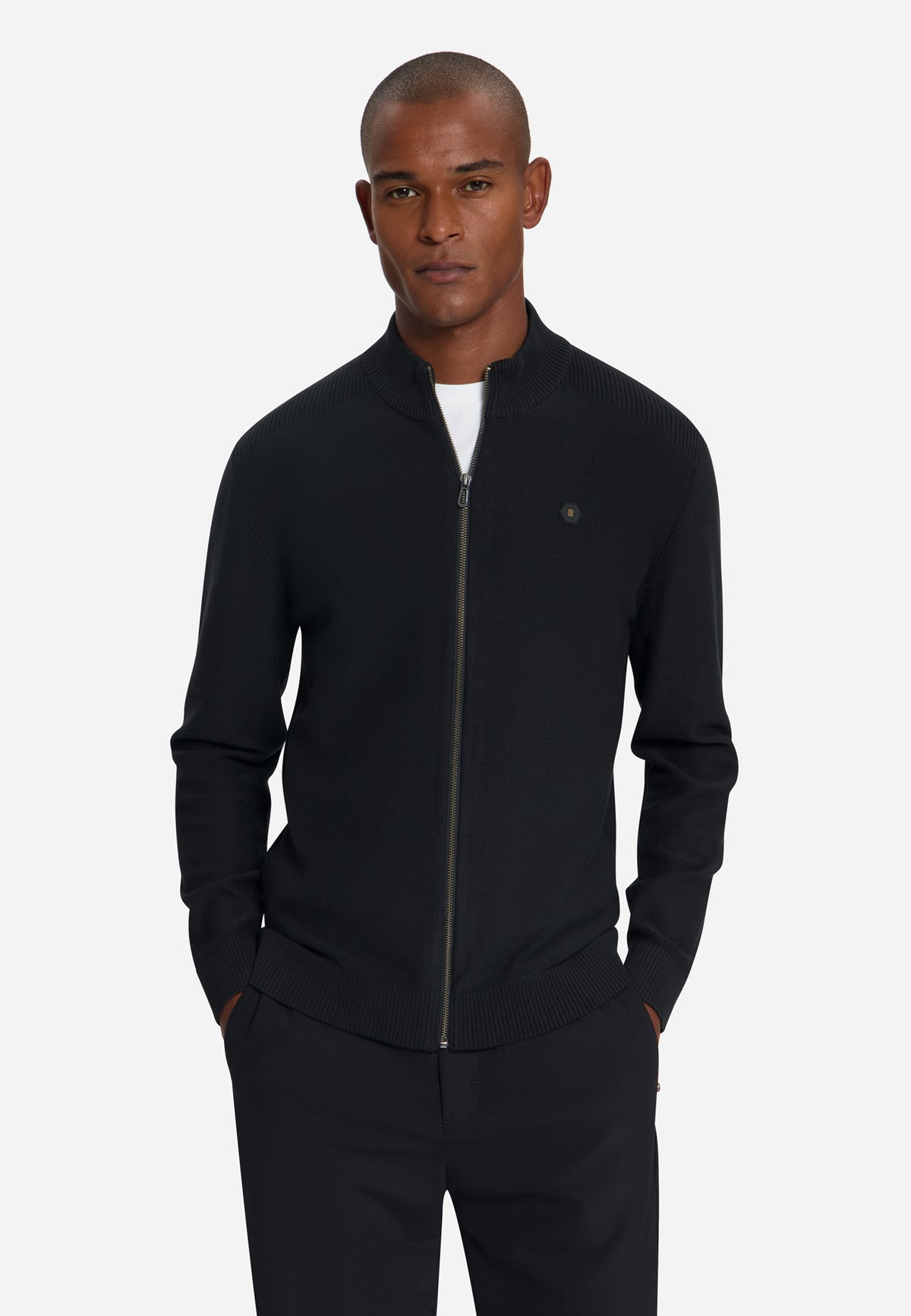 Full-Zip Cardigan | Black