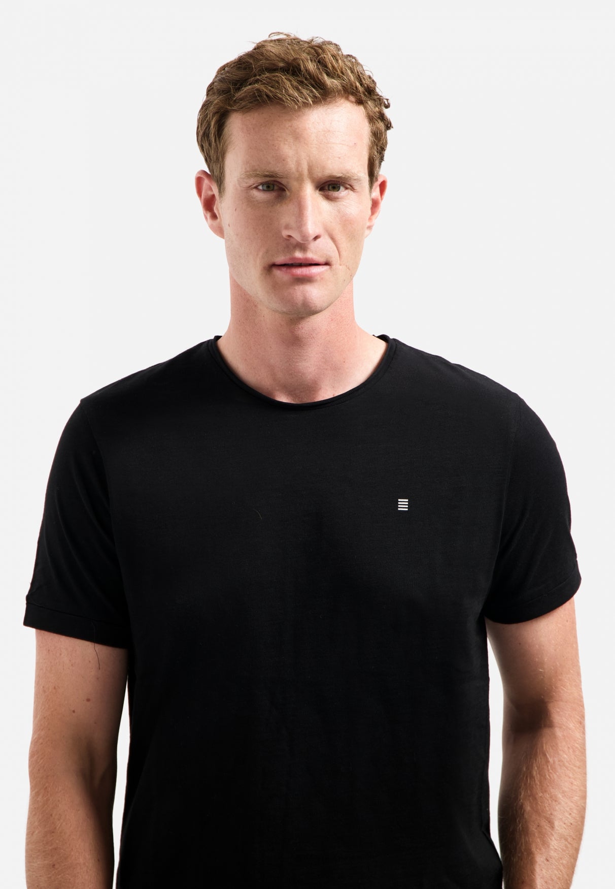 Zeitlose Basics T-Shirt mit Rundhalsausschnitt | Black