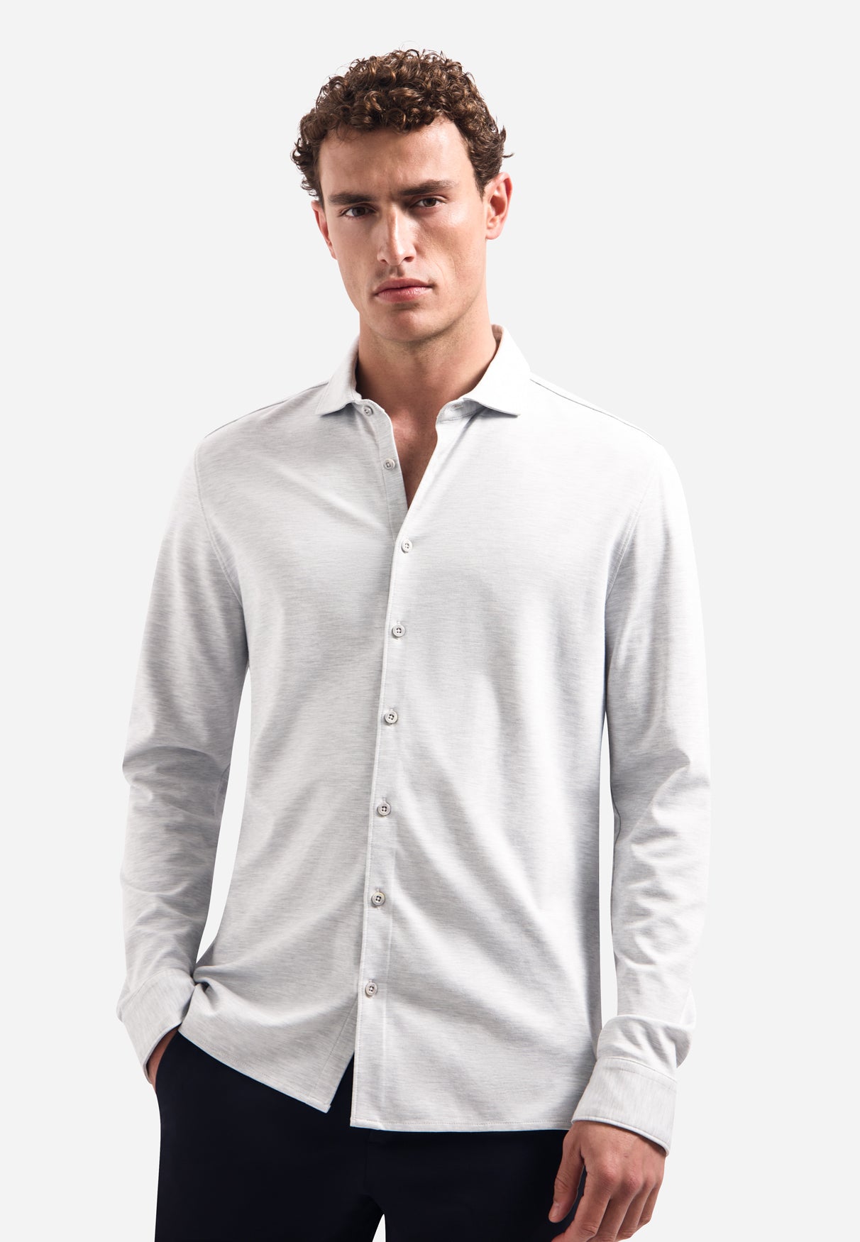 Jersey-Shirt | Grey Melange