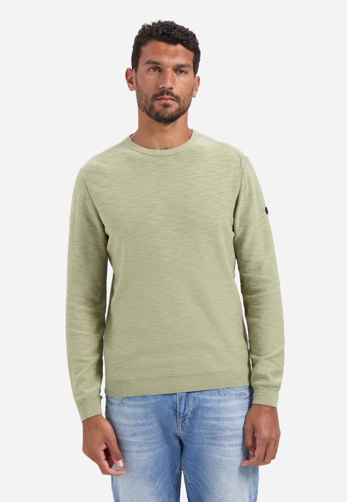Pullover im Washed-Look | Light Moss