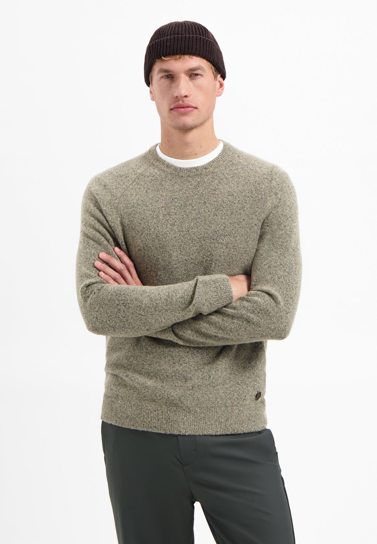 Pullover aus Melange-Wolle | Sand