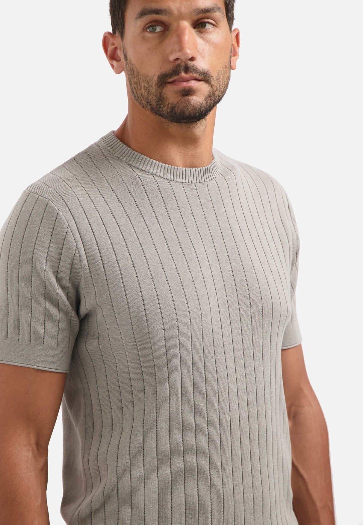 Knitted T-Shirt | Clay